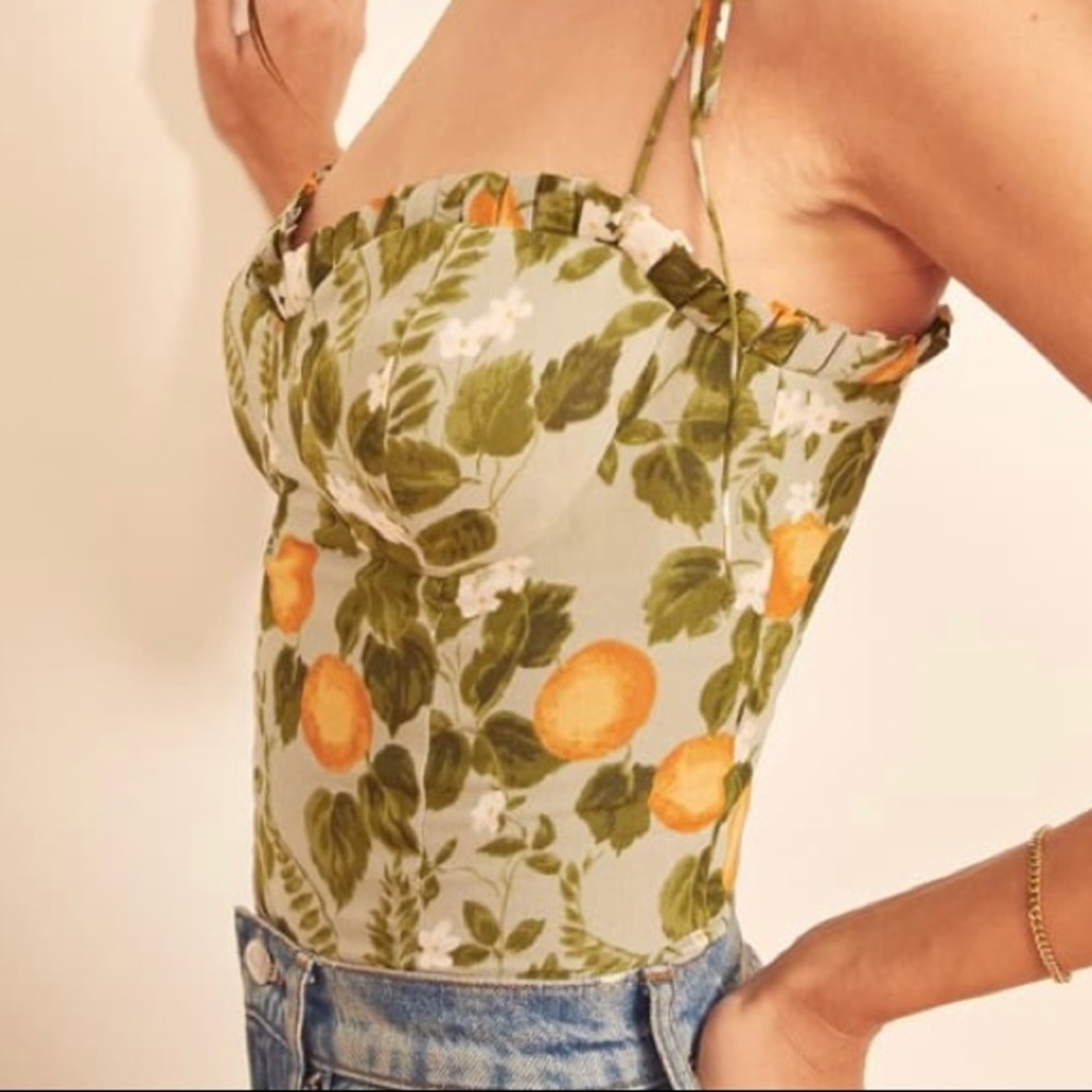 NWT: Reformation Novena Top Orange Grove